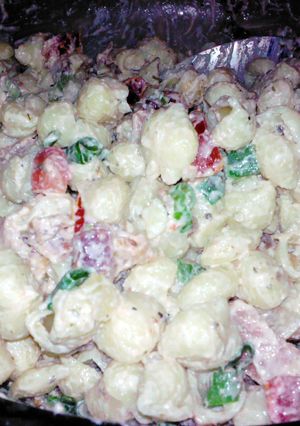 A picture of Brenda's Creamy BLT Pasta Salad.