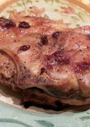 A picture of Bomb pork chops.