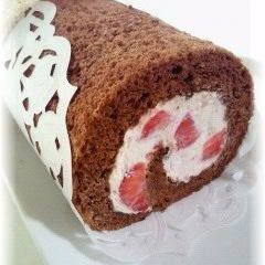 A picture of Fluffy Chocolate Roll Cake.
