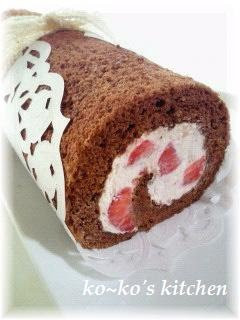 A picture of Fluffy Chocolate Roll Cake.