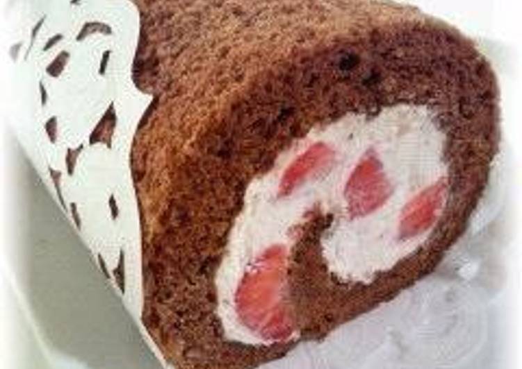 Recipe of Super Quick Homemade Fluffy Chocolate Roll Cake