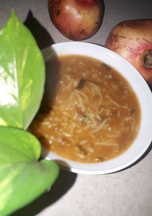 عکسی از دستور سوپ بلغور جو
