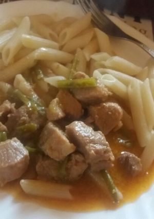 Sertés,zöld paszuly tokány makarónival : ) recept fotója