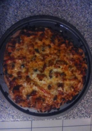 A picture of Italian Meat Feast Thin Pizza.