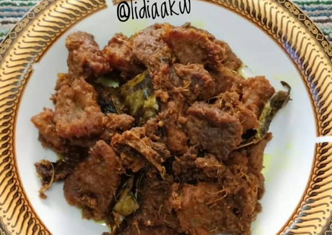 Ini dia! Resep termudah memasak 03. Daging goreng bumbu kuning  gurih