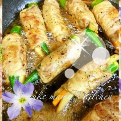 A picture of Pork and Okra Rolls with Potatoes - For Bentos.