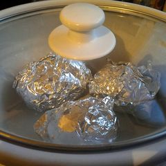 A picture of Sophie's Easy crock pot baked potatoes.