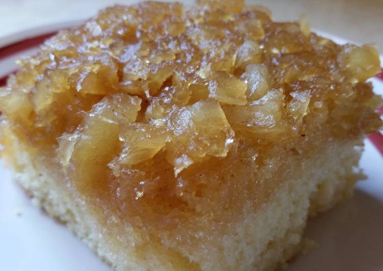 Steps to Prepare Favorite Iron Skillet Pineapple Upside-down Cake