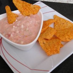 A picture of My Vegan Dip with Nachos.