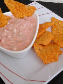 A picture of My Vegan Dip with Nachos.