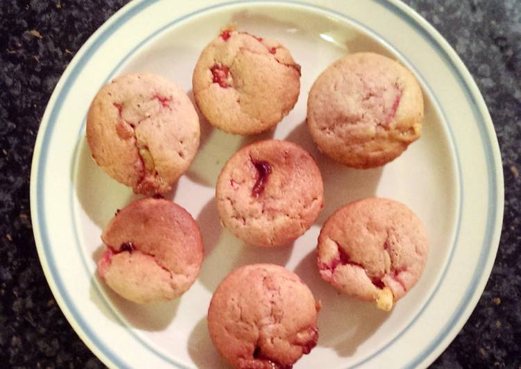 Sophie's strawberry and white chocolate muffins
