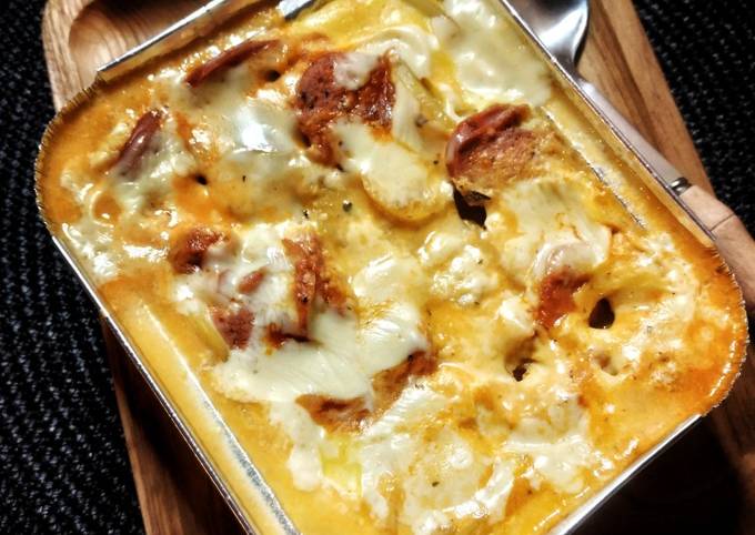 Wajib coba! Bagaimana cara bikin Kentang Keju Saus Bolognais Panggang  lezat