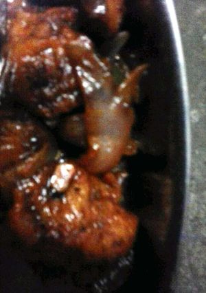 A picture of Chilli Potatoes (Indian Version).