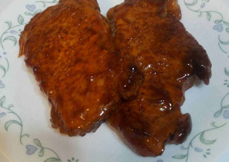 Oven Baked BBQ pork chops