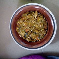 Okro and ugba soup A picture of Okro and ugba soup.