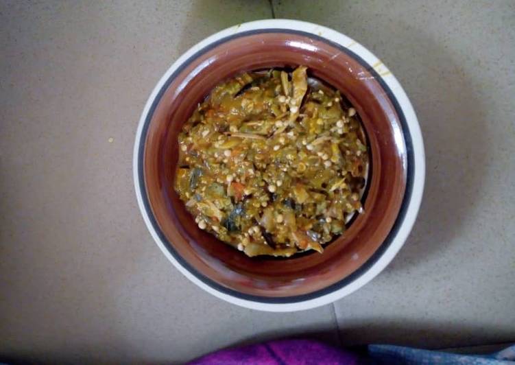 Recipe of Favorite Okro and ugba soup