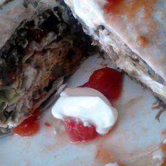 A picture of Leftover Potroast Burrito's.
