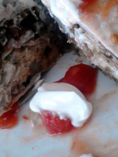 A picture of Leftover Potroast Burrito's.