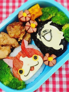 A picture of "Yokai-Watch" Character Bento.