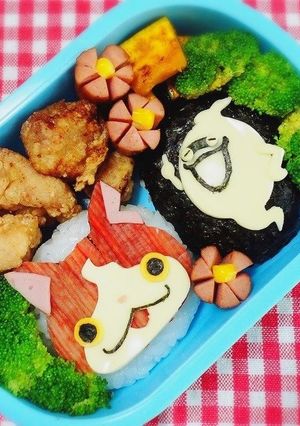 A picture of "Yokai-Watch" Character Bento.