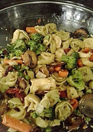 A picture of Anything goes pasta salad.