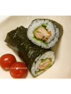 A picture of Chicken Karaage Sushi Roll.