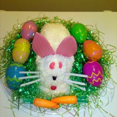 A picture of Easter bunny cake.