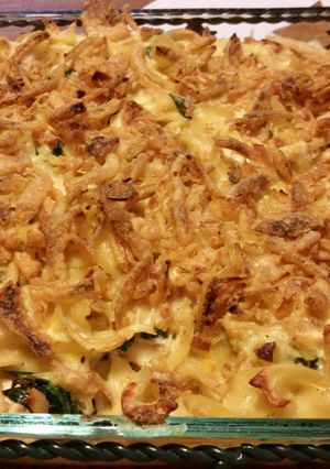 A picture of French Onion Chicken Casserole.