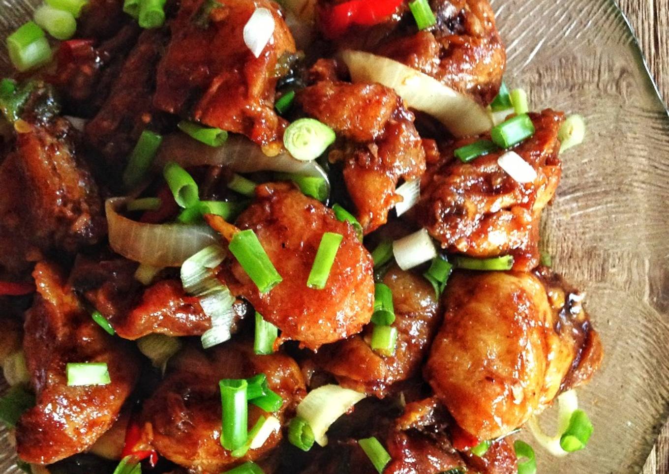 Ayam dimasak dengan jahe