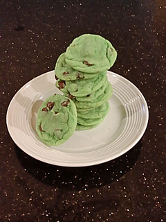 A picture of Mint Chocolate Chip Cookies.