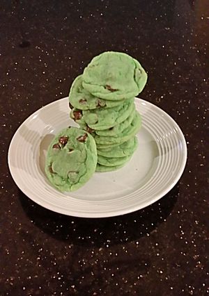 A picture of Mint Chocolate Chip Cookies.