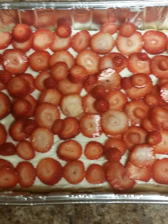 A picture of Strawberry Sugar Cookie Cheesecake.