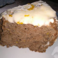 A picture of " Chocolate ANGEL FOOD Cake ( Orange Glaze ).