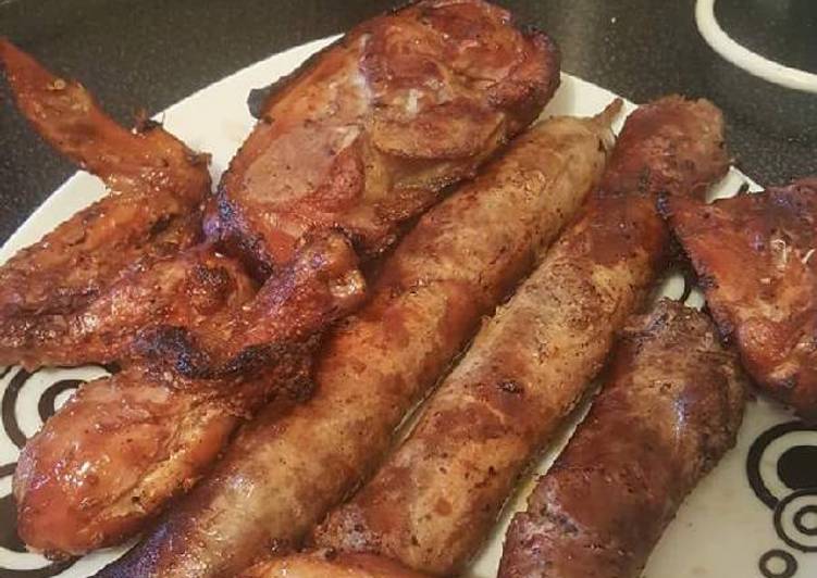 Recipe of Homemade Smoked Chicken and Sausage