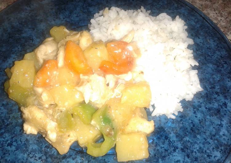Steps to Make Favorite Sweet &amp; Sour Chicken w/Rice
