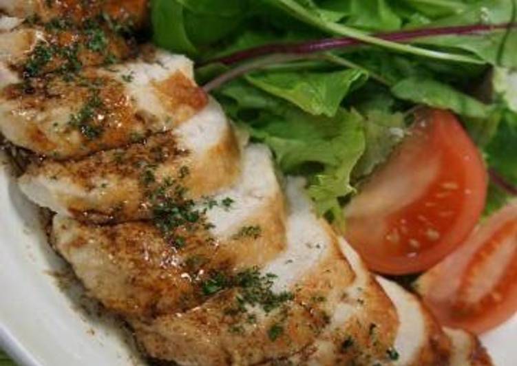 Simple Way to Prepare Super Quick Homemade Chicken Breast Steak With Balsamico Sauce