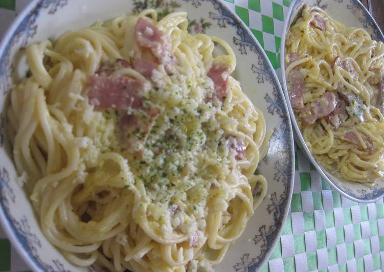 Recipe of Delicious Easy Carbonara with Processed Cheese