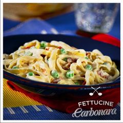 A picture of Fettuccine Carbonara.