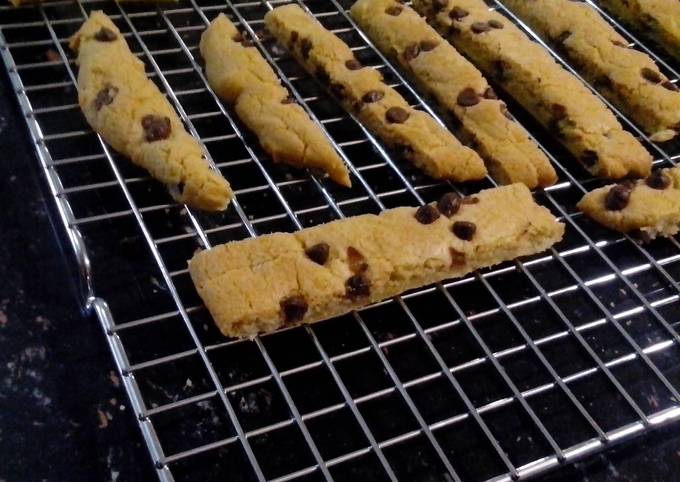 Vanilla Chocolate chip cookie sticks