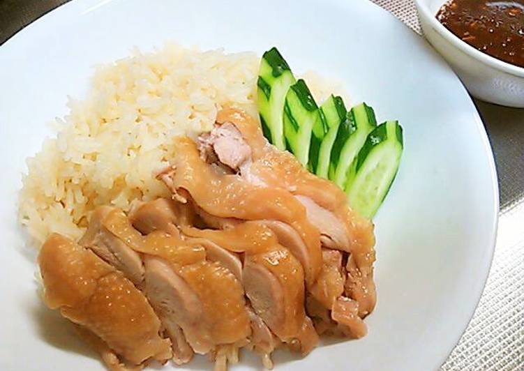 Recipe: Tasty Truly Delicious Hainanese Chicken Rice (Khao Man Gai)