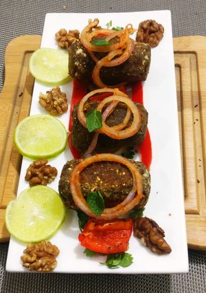 A picture of Yam kebabs.