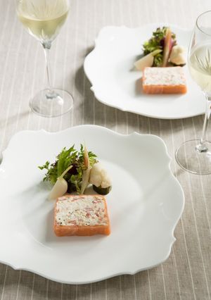 A picture of Easy Smoked Salmon and Crab Terrine.