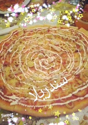 صورة لوصفة بيتزا بالدجاج 🍕🍕😋