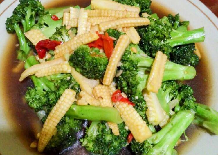 Resep Tumis Brokoli + Baby corn, Sempurna