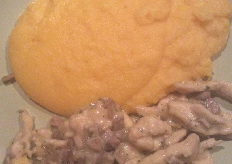 Straccetti di Pollo con funghi e panna