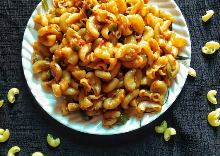 Desi style macaroni pasta