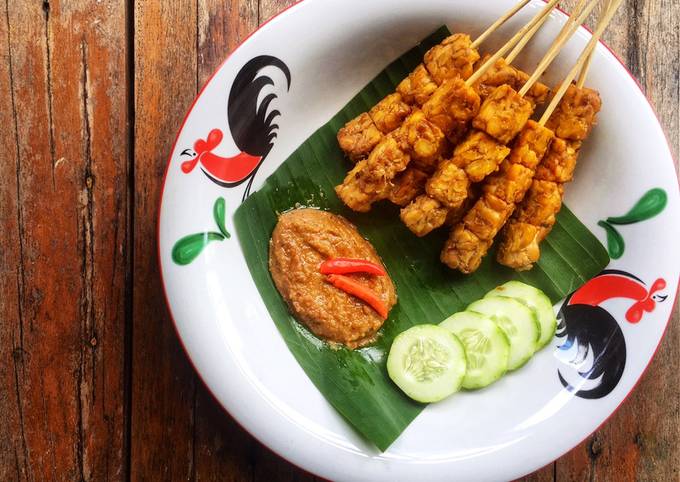 Resep Sate Tempe Bumbu Kacang Anti Gagal