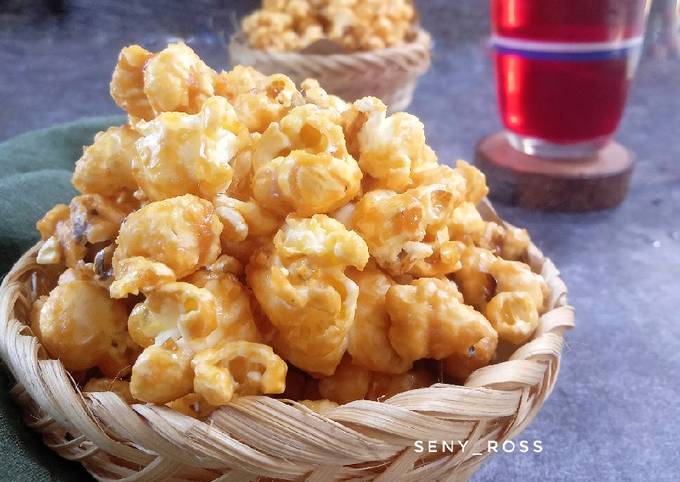 Cara membuat Salted caramel popcorn ala bioskop Cara membuat Salted caramel popcorn ala bioskop