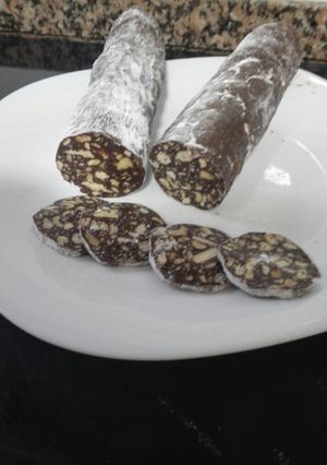 Una foto de Salchichón de chocolate