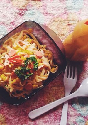 Foto resep Chicken Fettucini with Spicy Mayo